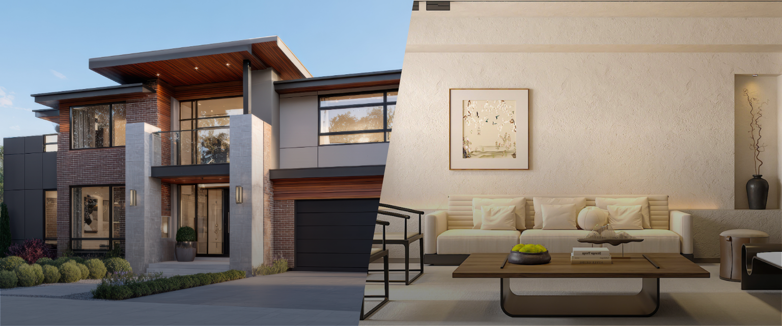 Banner image showing a comparison between a knockdown rebuild and a home renovation project.